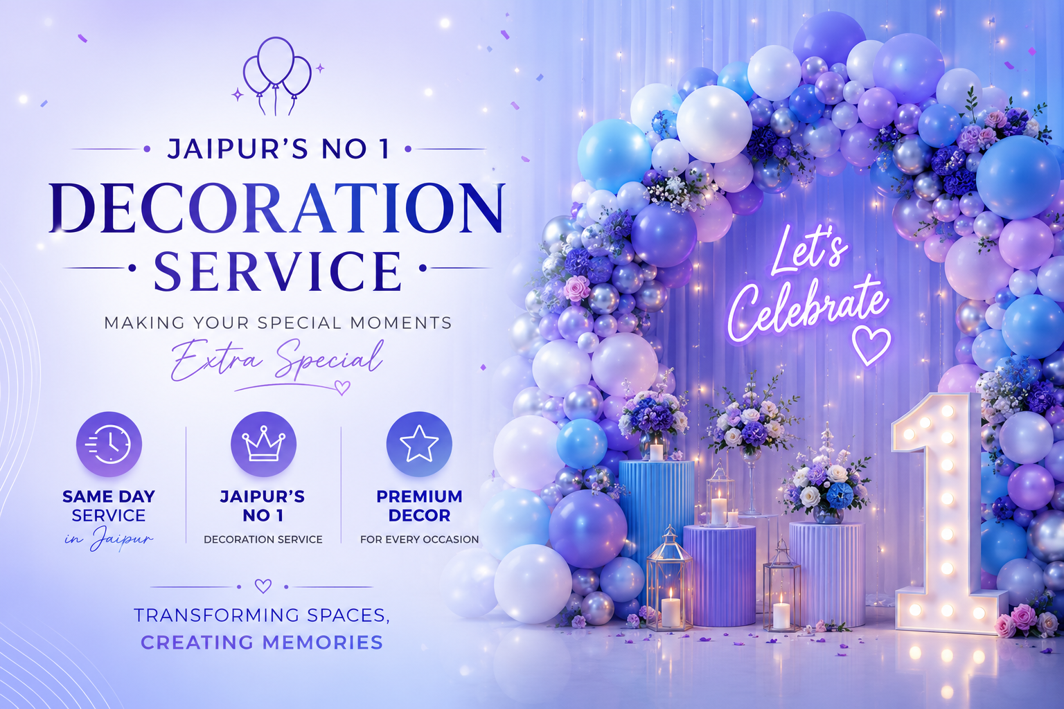India's No.1 decoration service banner